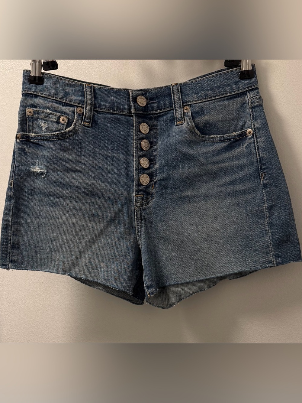 NWT GAP High Rise Button-Fly Denim Shorts 25/0 Petite